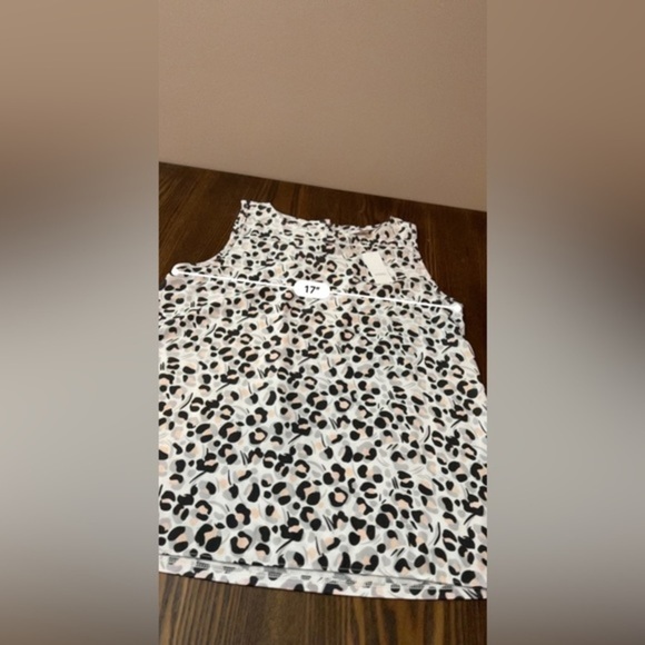 Loft Sleeveless Print Blouse in Women’s S pink grey white lightweight - Picture 6 of 13